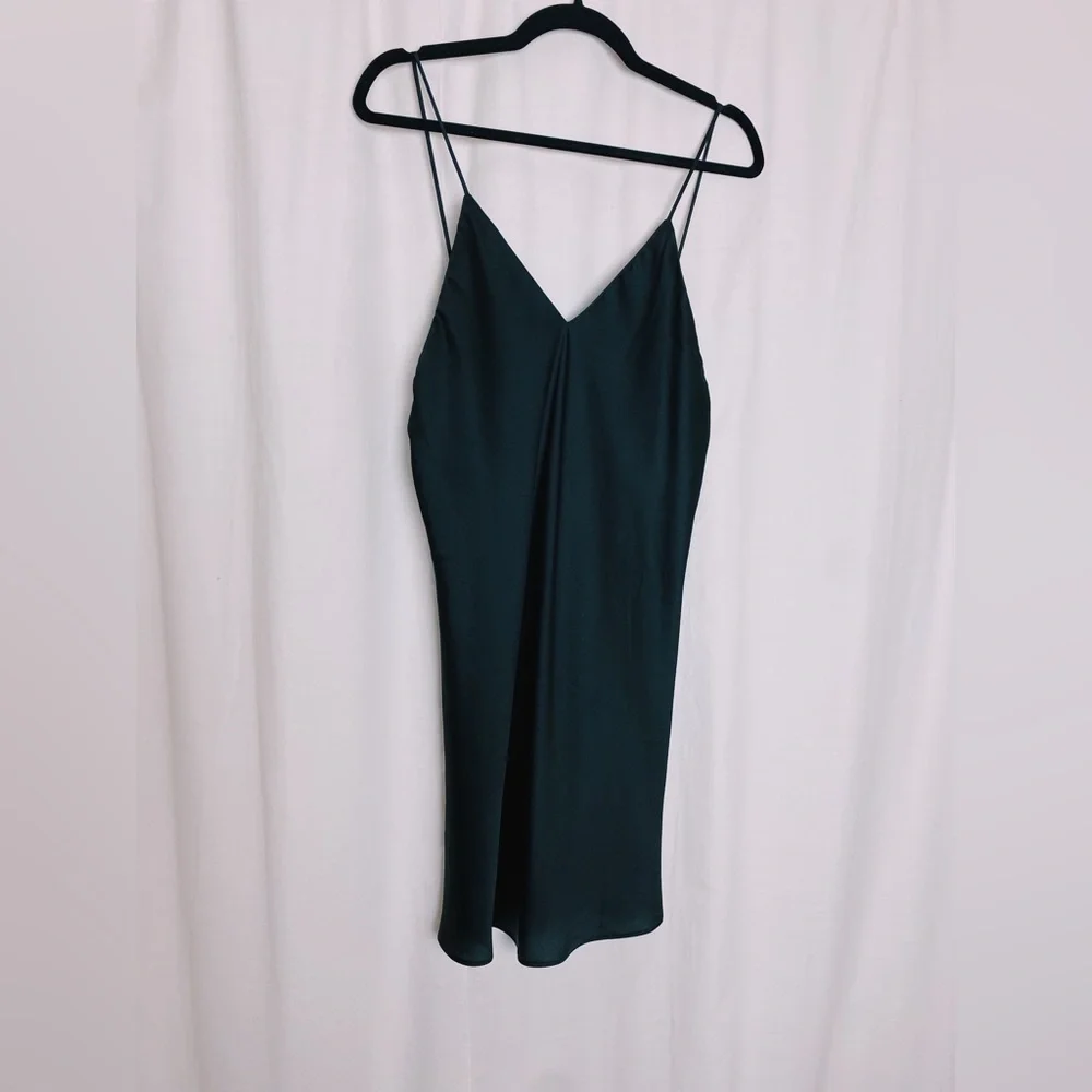 Lulu’s Black Mini Slip Dress Size M - Picture 5 of 11
